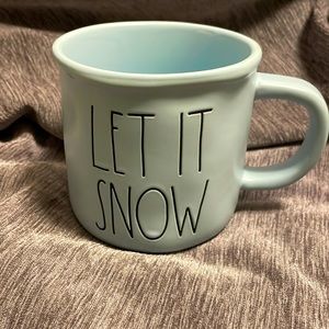 LET IT SNOW Rae Dunn mug - baby blue